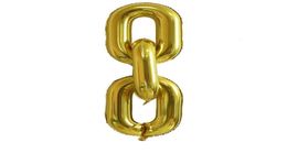 Chain Link Balloons 22 inch Floor Balloons Party DIY Decoration Gold Silver Foil Balloon for Birthday Party4609002