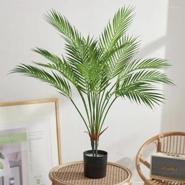 Decorative Flowers Large Artificial Palm Tree Tropical Plants Branch Fake Plant Leaves Wedding Party Christmas Home Garden Room Office