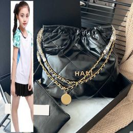 Kids Bags Luxury Brand CC Bag Ladies Designer 22 Small Shopping Shoulder Bags Coin Wallet Pouch SilverGold Metal Chain Handle Luggage Large Capacity Outdoor Sacoche