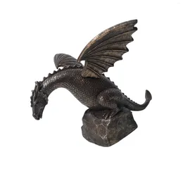 Garden Decorations Exquisite Dragon Statue Brushed Surface Anti-corrosion Non-deformable Realistic Appearance Sculpture