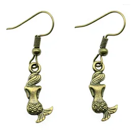 Dangle Earrings 1pair Mermaid Man Couple Pendants Vintage Jewellery Items Hook Size 18x19mm