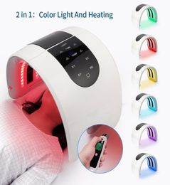 foreverlily Heating 7 Colors PDT Facial Mask Foldable Threapy Face Lamp LED Pon Skin Rejuvenation salon Home Use Skin Care Q0602593279