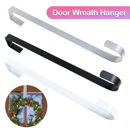 Decorative Flowers 28cm/38cm Overdoor Wreath Holder Sturdy Metal Over Door Hook Slim Christmas Decor For Xmas Party