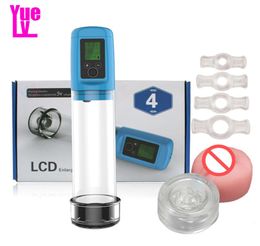 YUELV USB Rechargeable Enlarger Penis Pump LCD Display Extender Penis Enlargement Vacuum Pump Male Sex Toys Adult Sex Products For9753843