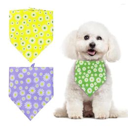 Dog Apparel Bandana Cute Floral Prints Pet Saliva Towel Soft Triangle Scarf Bib Collar Cat Puppy Neckerchief Accessories