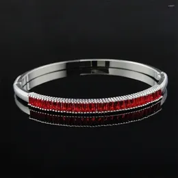 Bangle 2024 Trendy Princess Silver Color Bracelet For Women Anniversary Gift Valentine's Day Jewelry Bulk Sell S6273