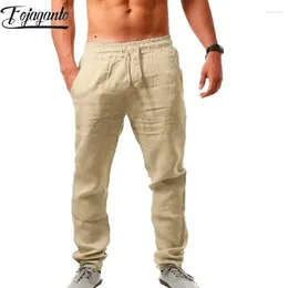 Men's Pants FOJAGANTO 2024 Outdoor Casual For Men Pure Cotton Slim Fashion High Quality Design