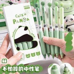 Cute Panda Greener Press Gel Pens Soft Grip Creativity Cartoon Ballpoint Pen Carbon Black Student School Supplies Stationery