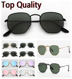 designer sunglasses hexagonal sunglasses men women male female shades sunglasses with brown or black leather caseall retailing ac9378373