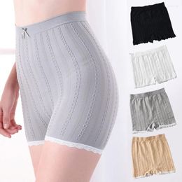 Women's Panties Women Fashion Underwear Solid Colour Short Pants High Waist Safety Lace Stretch Mini Bow Knot