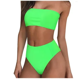 Women's Swimwear Sexy Solid Colour Bralette Tops Bikini Set Two-Piece Swimsuit Formal Occasion Dresses Evening Dress Loose