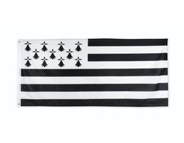 90x150cm Breizh Bretagne Llydaw brittany Flag 100D Polyester Printing America USA Flying Hanging 5x3 Flag Banner7866516