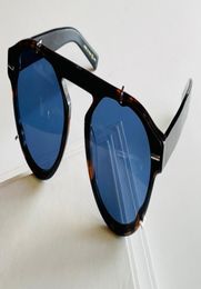 Havana Blue Pilot Sunglasses 254s Men Fashion Sun Glasses uv400 protection Eyewear Summer with box3588289