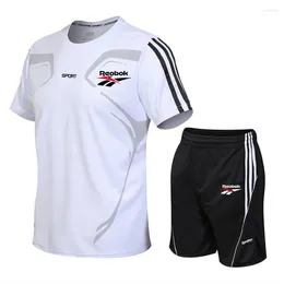 Men's Tracksuits Tracksuit 2024 Fashion T-Shirt Shorts Set Quick Drying Breathable Sports Men Jogging Clothing