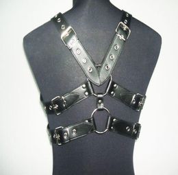 BDSM Sexy Bondage PU Leather Bulldog Warrior Chest Belt Chest Harness Gay s Fetish Clubwear Adults Sex Toys For Male7932710