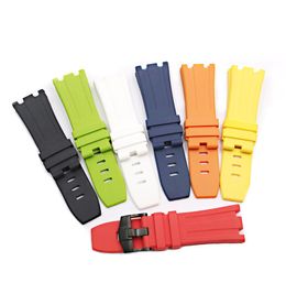 28mm natural silicone Black Blue Watch Rubber Band Watch Band For AP strap belt offshore oak on7706052