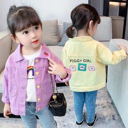 Jackets Baby Girls Denim Jacket Embroidery Tops Coat Spring Autumn Fashion Kids Casual Overcoats Children Clothes