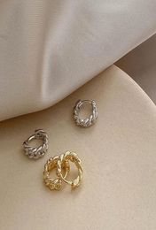 Rhinestone Small Piercing Chain Round Hoop Earrings For Women Cute Circle Ear Ring Female Fashion Jewelry Brincos Huggie8704374