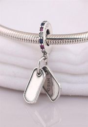 Charms dangle originali 925 sterling silver fits DIY style jewelry bracelet Hero Dog Tag 797659CZRMX H826172630327