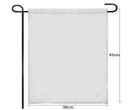 3 Layers White Banner Flags Triple Ply With Black Shading Cloth Heat Transfer Double Sides Blank Sublimation Garden Flag 100 Poly1184844