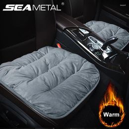 Car Seat Covers SEAMETAL 1Pc Winter Front Cover Thicken Plush Warm Auto Cushion Ultra Soft Chair Protector Universal For Most Cars