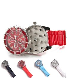 42MM grinder Watch design Grinder Zinc Alloy Metal 4 Colours Spice Pollen Creative Hand Muller Crusher herb grinder9500339