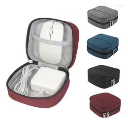 Storage Bags Mini Square Digital Bag Adapter Power Data Cable Headphone Mouse Portable Waterproof Organiser Case Home Travel Pouch