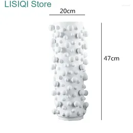 Vases Resin Vase Black And White Abstract Dots Round Irregular Bumps Bump Crafts Ornaments Storage Organisation Decoration