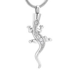 LKJ10076 Lizard Cremation Jewelry that holds ashes Loss Of Pet Stainless Steel Memorial Urn Necklace Holder Keepsake Pendant8308984