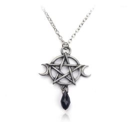 Supernatural Penram Moon Necklace Black Crystal Pendant Witch Protection Star Amulet For Women Charm Jewelry Accessories Gift14553378