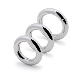 Stainless Steel Magnetic Cock Ring Scrotum Stretching Ring for Men Penis Ring Adult Bondage Bdsm Toys7686676