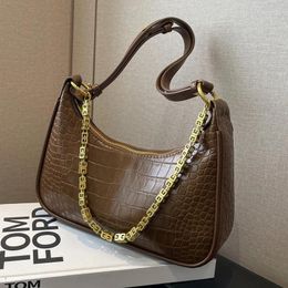 Evening Bags Versatile Women's Shoulder Hobos Fashion Designer Luxury Handbags Female Shopper Woman Crocodile Pattern Handbag