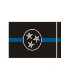 State Flag Thin Blue Line Flag 3x5 FT Police Banner 90x150cm Festival Gift 100D Polyester Indoor Outdoor Printed Flag4581094