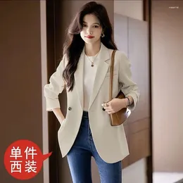 Women's Suits 2024 Female Leisure Solid Color Long Sleeved Split Suit Top Coat Spring And Autumn Annals Women Senior Trend Blazer Jacket