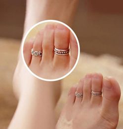 Toe Body Jewelry Jewelryvintage Retro Antique Sier Beach Punk Elephant Moon Arrow Set Ethnic Carved Adjustable Open Finger Foot Ri8954360