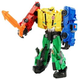 4 In 1 Anime Transformation Robot Toys For Kids Action Figure Aircraft Tank Dinosaur Car Deformation Model Children Boy Toy Gift 240422