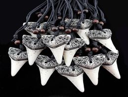 Wholesale lot 12pcs Imitation Yak Bone Carving Tooth Charms Pendants Wood Beads Necklaces Amulet Gifts MN1581782008