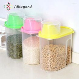 Storage Bottles Plastic Space-saving Organiser Durable Convenient Transparent Tank Sealed For Grains Can