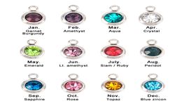 Stainless steel Crystal Zodiac birthstone charms lucky stones 12 colors1 pendants for Pierre Naissance jewelry making gifts5643238