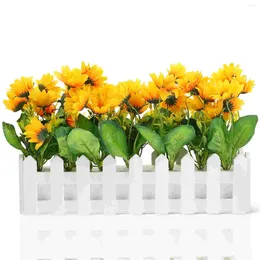 Decorative Flowers Dining Table Simulated Sunflower Indoor Plants Faux Silk Artificial Adornments