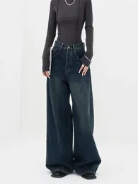 Women's Jeans Retro Wide Leg Baggy Y2k Spring Summer Loose Vintage Pants For Women Straight Large Size Streetwear