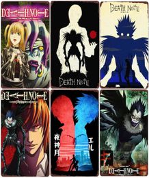 Death Note Plaque Vintage Metal Tin Sign Bar Pub Club Cafe Classic Anime Plates Japanese Comic Wall Sticker4917672