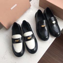 Low heeled coin loafers, genuine leather, classic American school British style, spring and autumn new small leather shoes