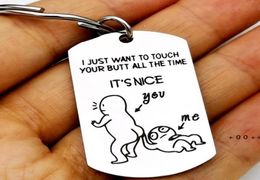 Funny Cartoon Keychain Prank Toys Valentines Day Gift for GirlfriendBoyfriend Party Favours Prank Letters Personalised Gifts RRF127416307