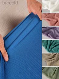 Fabric Thin Pleated Strip Fabric Ice Feeling Silky Vertical Smooth Anti-Wrinkle Elastic Clothing by Half Meter d240503