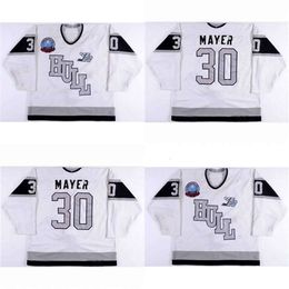 Kob Custom Hull Olympiques Jerseys 30 Thierry Mayer Mens Womens Youth 100% Embroidery cusotm any name any number Vintage Ice Hockey Jerseys