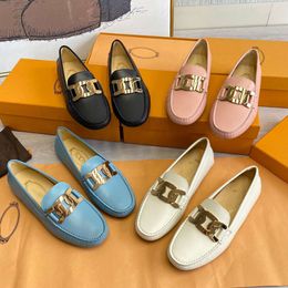 Style Metal Hardware Spring New Lefu Fashionable Round Head Anti slip and Wear resistant Shallow Mouth Commuting Small Leather Shoes