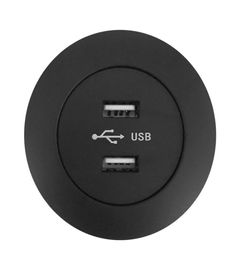 Furniture Accessories Sofa Side Table Charger Input 5V2A DC5521 Connector 5521 Female Terminal Round Black Dual Double USB Char6147070