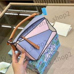 Designer Bags Shoulder Crossbody Loewew Bag Women's Handbag Genuine Leather Patchwork Geometry Bag Handheld Luxury Versatile Messenger Bags 923