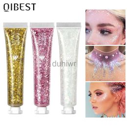 Body Glitter QIBEST Body Glitter Gel Manicure Hair Facial Glitter Eye Dress Up Glitter Diamond Shiny Makeup Decoration Party Holiday Cosmetic d240503